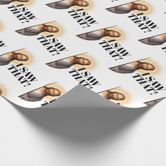 Grappig Jezus citaat - ik zag dat! Cadeaupapier (Hoek)