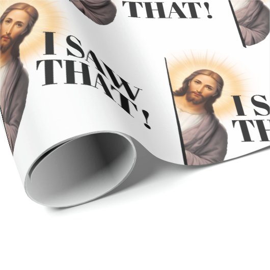 Grappig Jezus citaat - ik zag dat! Cadeaupapier (Rol Hoek)