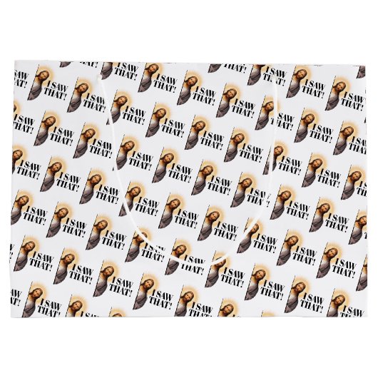 Grappig Jezus citaat - ik zag dat! Groot Cadeauzakje (Achterkant)