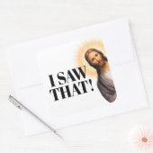 Grappig Jezus citaat - ik zag dat Vierkante Sticker (Envelop)