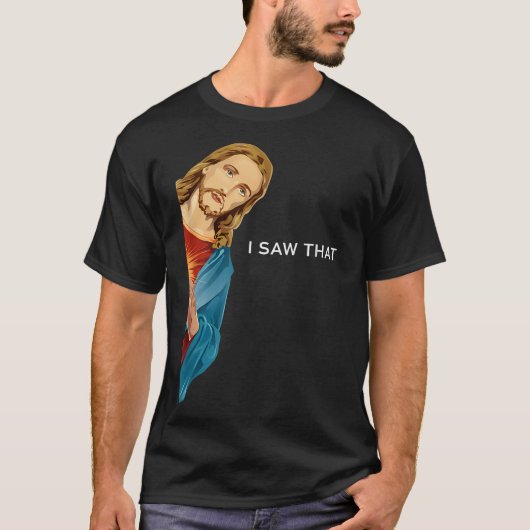 Grappig Jezus dat ik zag dat Christelijke mannen v T-shirt (Voorkant)