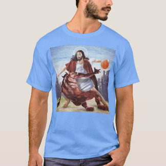 Grappig Jezus die de duivel Christelijke mannen ov T-shirt