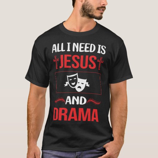 Grappig Jezus Drama T-shirt (Voorkant)