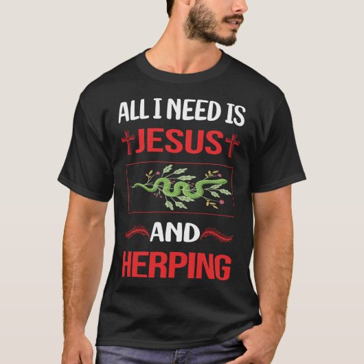 Grappig Jezus Herping Herpetoloog Herpetologie Her T-shirt (Voorkant)