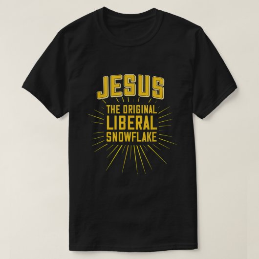 Grappig Jezus is de originele liberale Snowflake D T-shirt (Design voorkant)