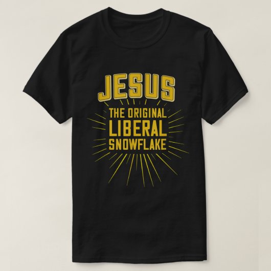 Grappig Jezus is de originele liberale Snowflake D T-shirt (Design voorkant)