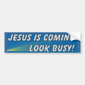Grappig Jezus komt Bumpersticker auto halen (Voorkant)