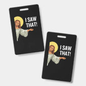 Grappig Jezus Meme dat ik zag dat het Christelijke Badge (Voor- en achterkant)