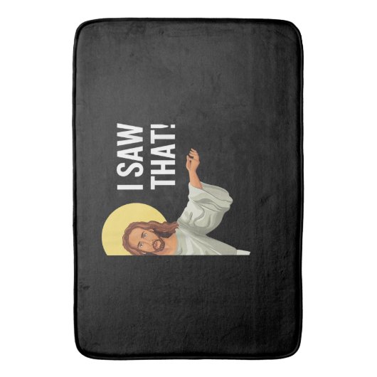 Grappig Jezus Meme dat ik zag dat het Christelijke Badmat (Voorkant Verticaal)