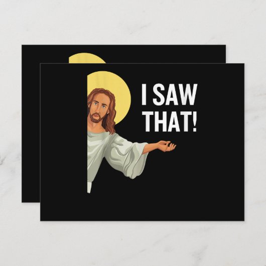 Grappig Jezus Meme dat ik zag dat het Christelijke Feestdagenkaart (Voorkant / Achterkant)