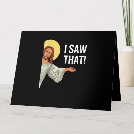 Grappig Jezus Meme dat ik zag dat het Christelijke Kaart (Voorkant)