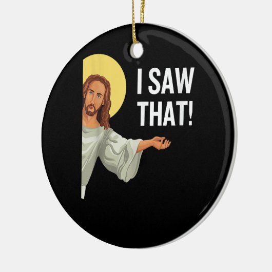 Grappig Jezus Meme dat ik zag dat het Christelijke Keramisch Ornament (Links)