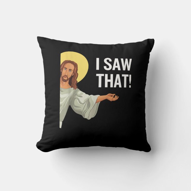 Grappig Jezus Meme dat ik zag dat het Christelijke Kussen (Voorkant)