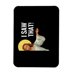 Grappig Jezus Meme dat ik zag dat het Christelijke Magneet