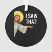 Grappig Jezus Meme dat ik zag dat het Christelijke Ornament (achterkant)