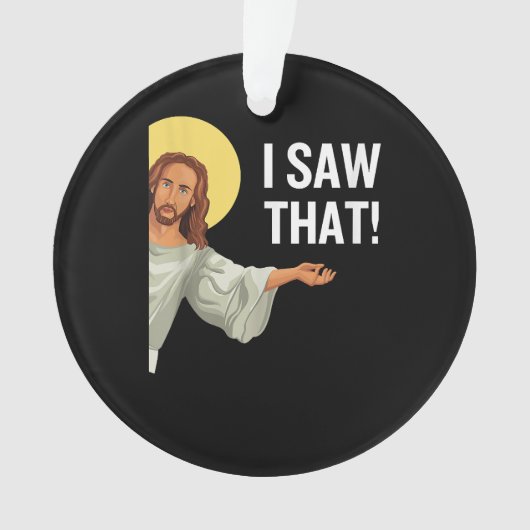 Grappig Jezus Meme dat ik zag dat het Christelijke Ornament (voorkant)