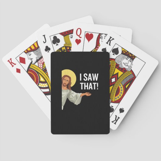 Grappig Jezus Meme dat ik zag dat het Christelijke Pokerkaarten (Achterkant)