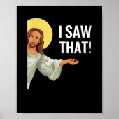 Grappig Jezus Meme dat ik zag dat het Christelijke Poster (Voorkant)
