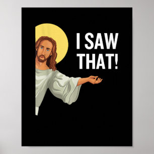 Grappig Jezus Meme dat ik zag dat het Christelijke Poster