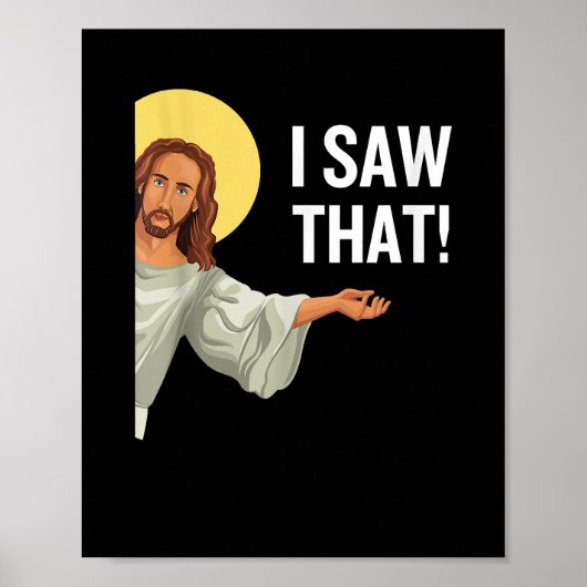 Grappig Jezus Meme dat ik zag dat het Christelijke Poster (Voorkant)