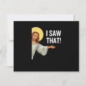 Grappig Jezus Meme dat ik zag dat het Christelijke RSVP Kaartje (Achterkant)