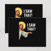 Grappig Jezus Meme dat ik zag dat het Christelijke RSVP Kaartje (Voorkant / Achterkant)