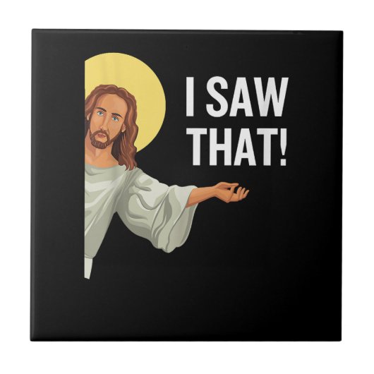 Grappig Jezus Meme dat ik zag dat het Christelijke Tegeltje (Voorkant)