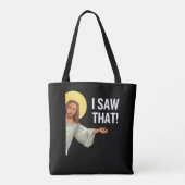 Grappig Jezus Meme dat ik zag dat het Christelijke Tote Bag (Achterkant)