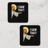 Grappig Jezus Meme dat ik zag dat het Christelijke Vierkante Visitekaartje (Voorkant / Achterkant)