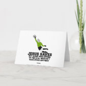 Grappig Jezus redt Kaart (Achterkant)