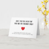 Grappig Jij Bent Mijn Favoriete Vader Vaderdag  Kaart (Gele Bloem)