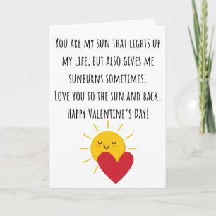 Grappig Jij Bent Mijn Zon Valentijnsdag Vouwen Kaart