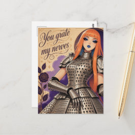 Grappig, jij irriteert mijn zenuwen Kaasrasp fanta Briefkaart