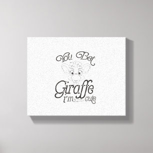 Grappig jij wedt dat giraffe schattig is - giraffe canvas afdruk