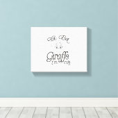Grappig jij wedt dat giraffe schattig is - giraffe canvas afdruk (Insitu (Houten vloer))
