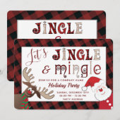 Grappig Jingle & Mingle vakantie feest Kaart (Voorkant / Achterkant)