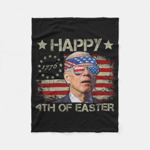 Grappig Joe Biden 4 juli Happy 4 van Pasen ons Fleece Deken