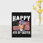 Grappig Joe Biden 4 juli Happy 4 van Pasen ons Kaart (Gele Bloem)