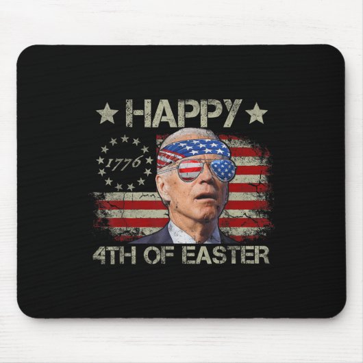 Grappig Joe Biden 4 juli Happy 4 van Pasen ons Muismat (Voorkant)