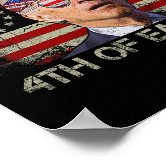 Grappig Joe Biden 4 juli Happy 4 van Pasen ons Poster (Hoek)