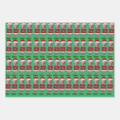 Grappig Joe Biden Custom Gezicht Foto Elf Kerstmis Inpakpapier Vel (Voorkant)