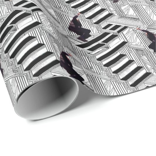 Grappig Joe Biden Falling Up Infinite Trap Cadeaupapier (Rol Hoek)