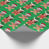 Grappig Joe Biden Kamala Harris Face Gingerbread Cadeaupapier (Hoek)