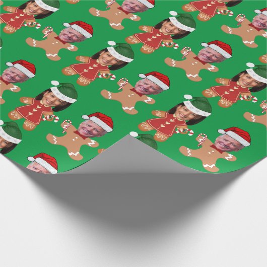 Grappig Joe Biden Kamala Harris Face Gingerbread Cadeaupapier (Hoek)