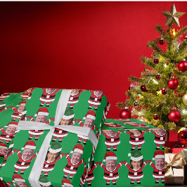 Grappig Joe Biden Kamala Harris Santa Custom Face Cadeaupapier