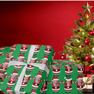 Grappig Joe Biden Kamala Harris Santa Custom Face Cadeaupapier