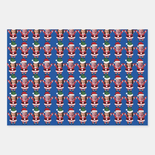 Grappig Joe Biden Kamala Harris Santa Custom Face Inpakpapier Vel (Voorkant 3)