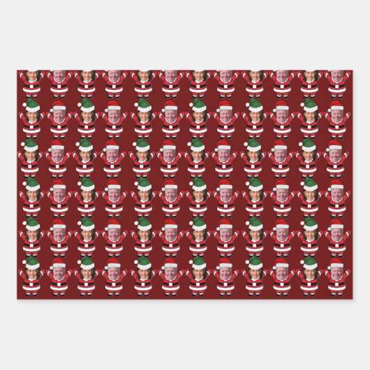 Grappig Joe Biden Kamala Harris Santa Custom Face Inpakpapier Vel (Voorkant 2)