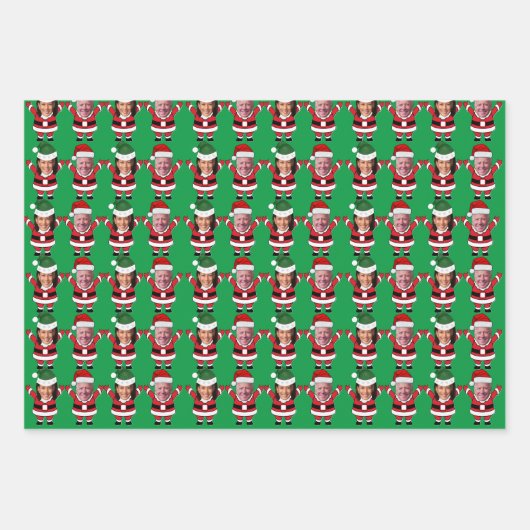 Grappig Joe Biden Kamala Harris Santa Custom Face Inpakpapier Vel (Voorkant)