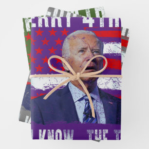 Grappig Joe Biden Merry 4th of You Know...The Thin Inpakpapier Vel